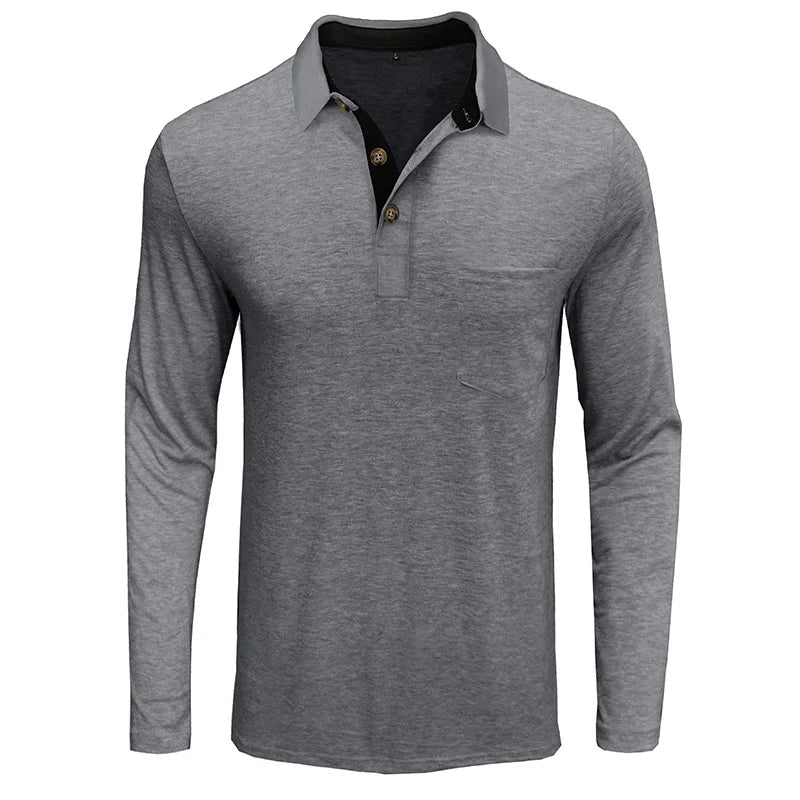 Herren Langarmhemd Slim Fit Klassisch