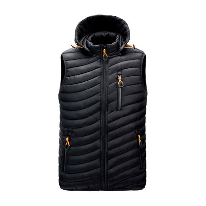 Herren Daunenweste Thermoisoliert Warm Schwarz Winter - Norvielle