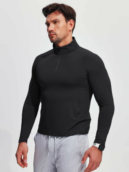Herren Funktionsshirt Atmungsaktiv Reißverschluss