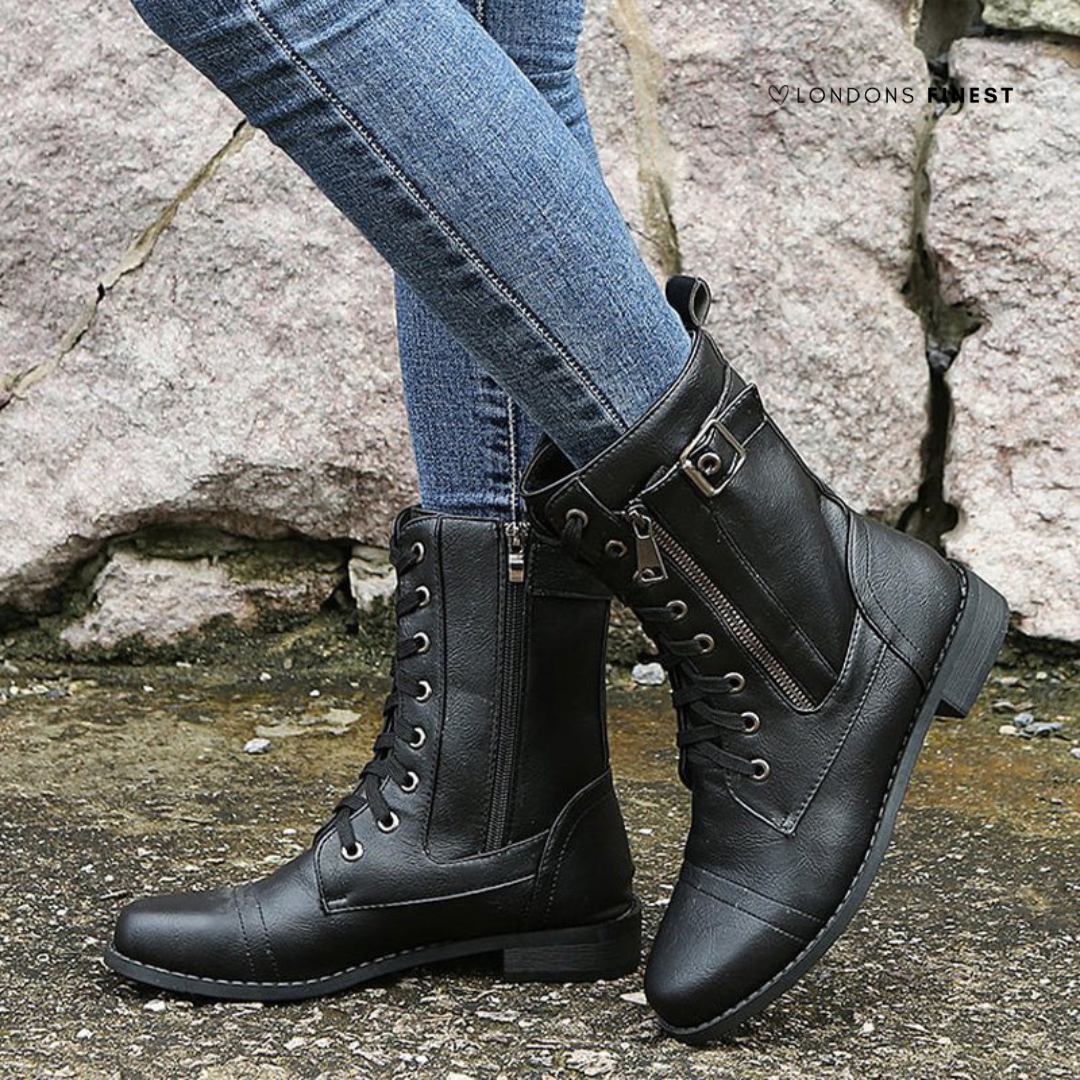Damen Orthopädische Winterstiefel Schnürschuhe Warm - Norvielle