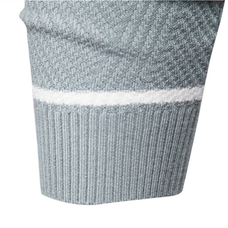 Herren Pullover Rundhals Streifen Klassisch