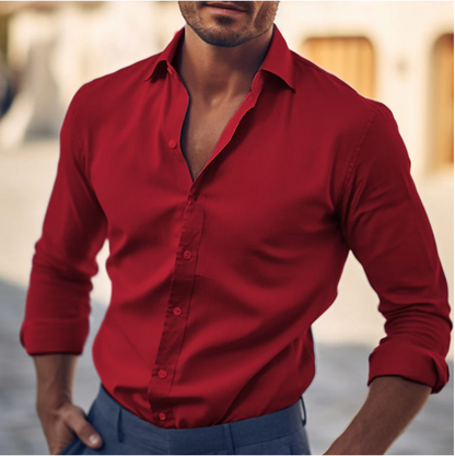 Herren Klassisches Slimfit Hemd Modern