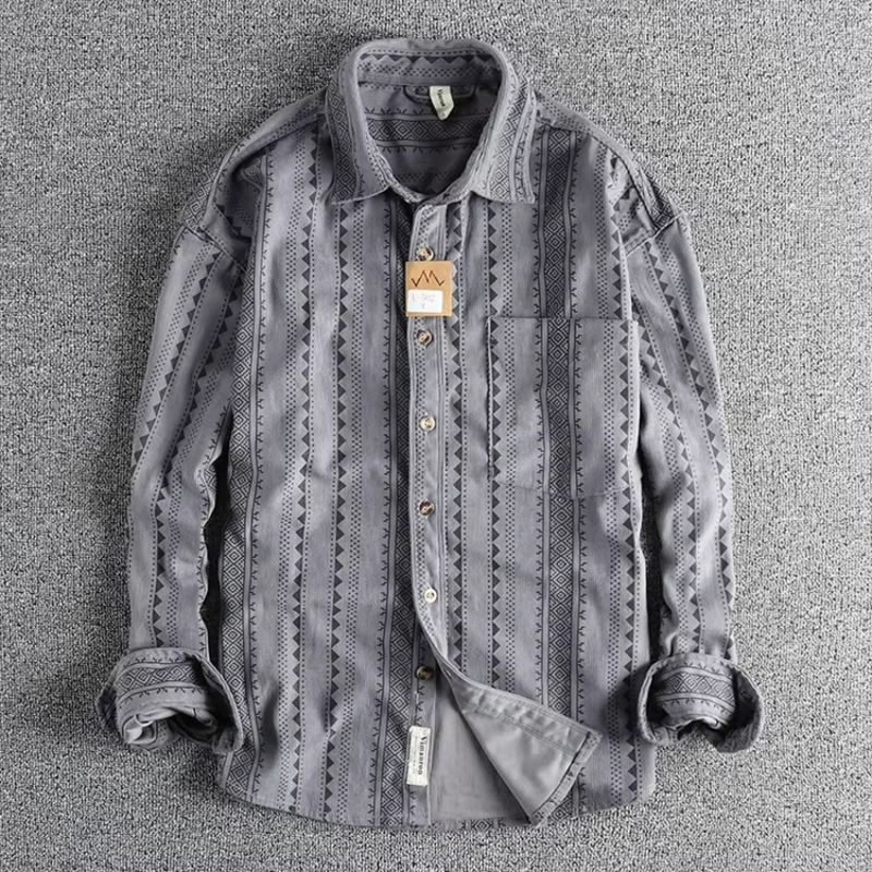 Herren Hemd aus Baumwolle Streifen Modern