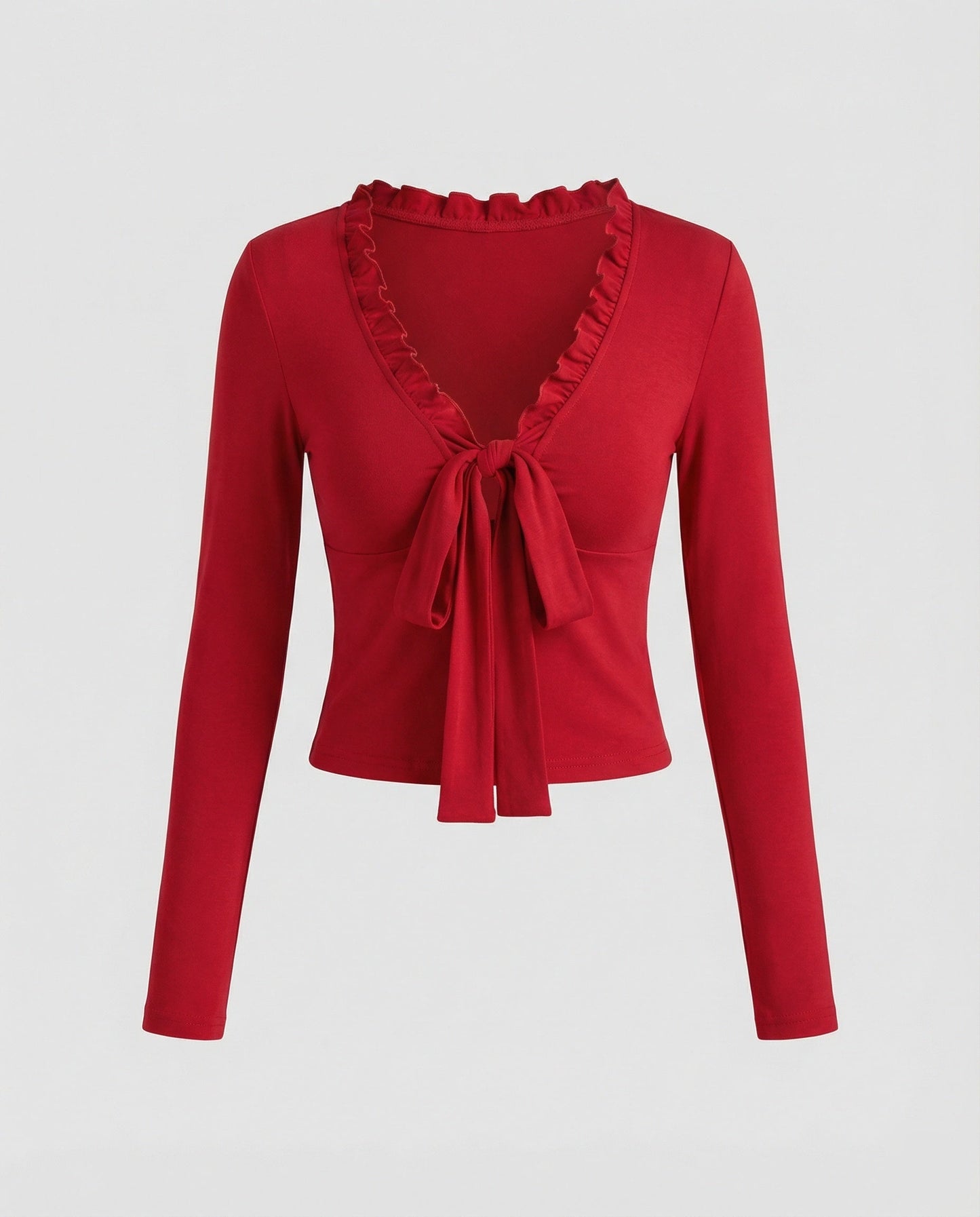 Damen Langarmshirt V-Ausschnitt Blumenmuster