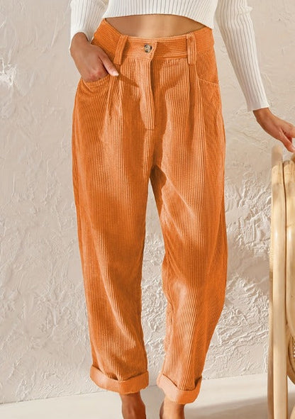 Damen Sommerhose Hohe Taille Weites Bein
