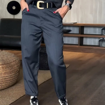 Damen Anzughose Streifen Elegant