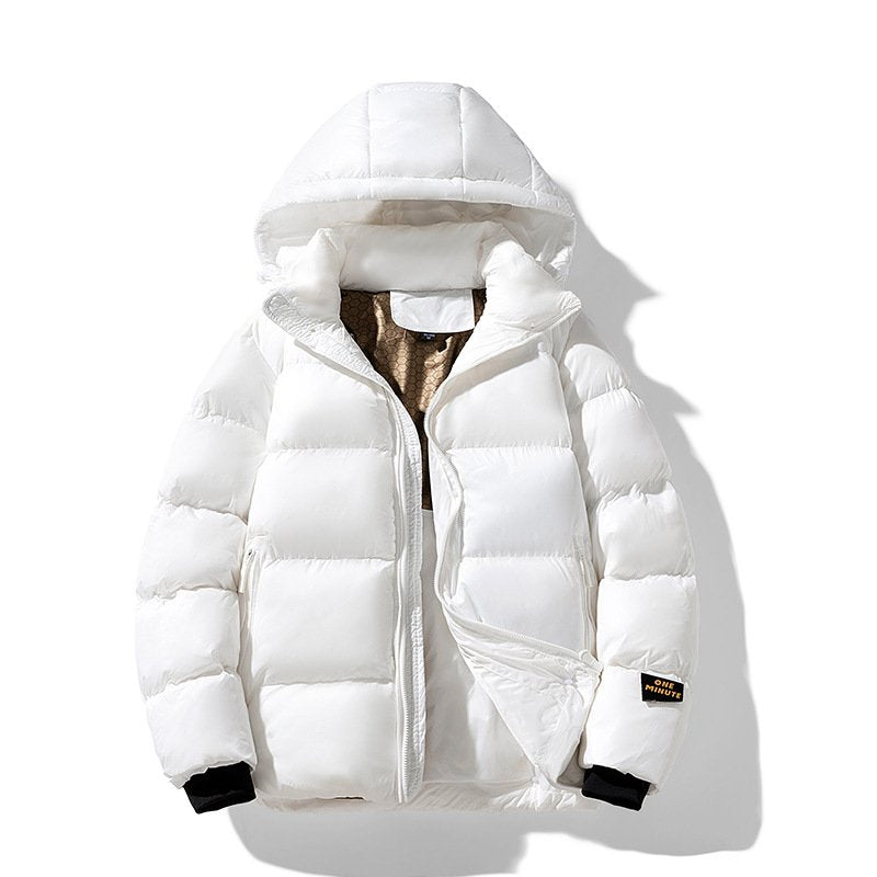 Herren Steppjacke Warm Isoliert Mit Kapuze
