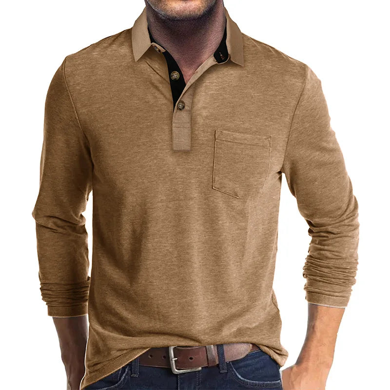 Herren Langarmhemd Slim Fit Klassisch