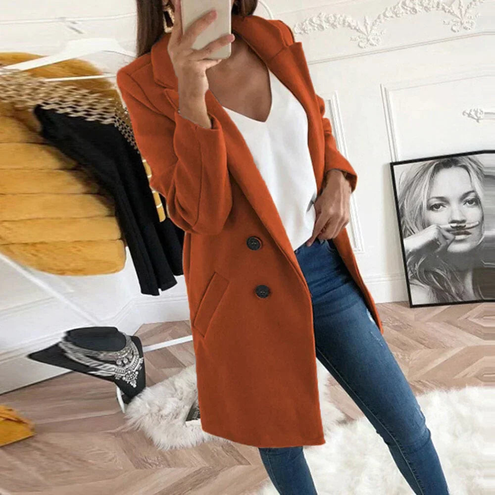 Damen Langmantel Vielfältige Farben Modern