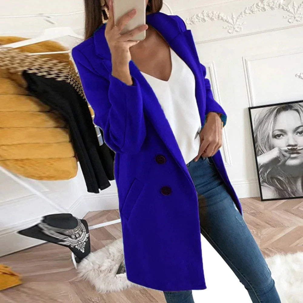 Damen Langmantel Vielfältige Farben Modern