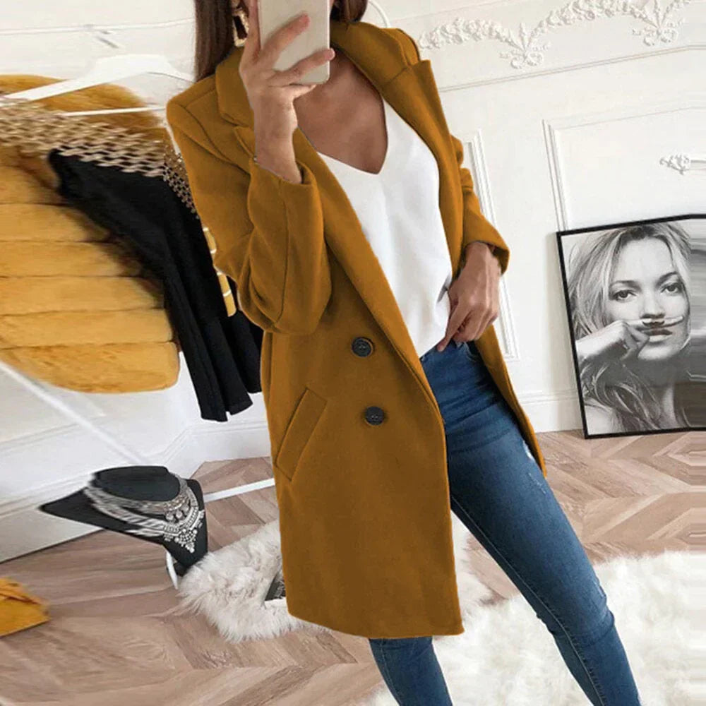Damen Langmantel Vielfältige Farben Modern