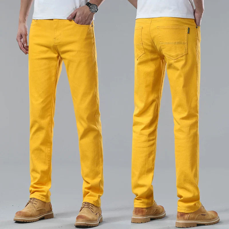 Herren Slim-Fit-Jeans Schmal Denim