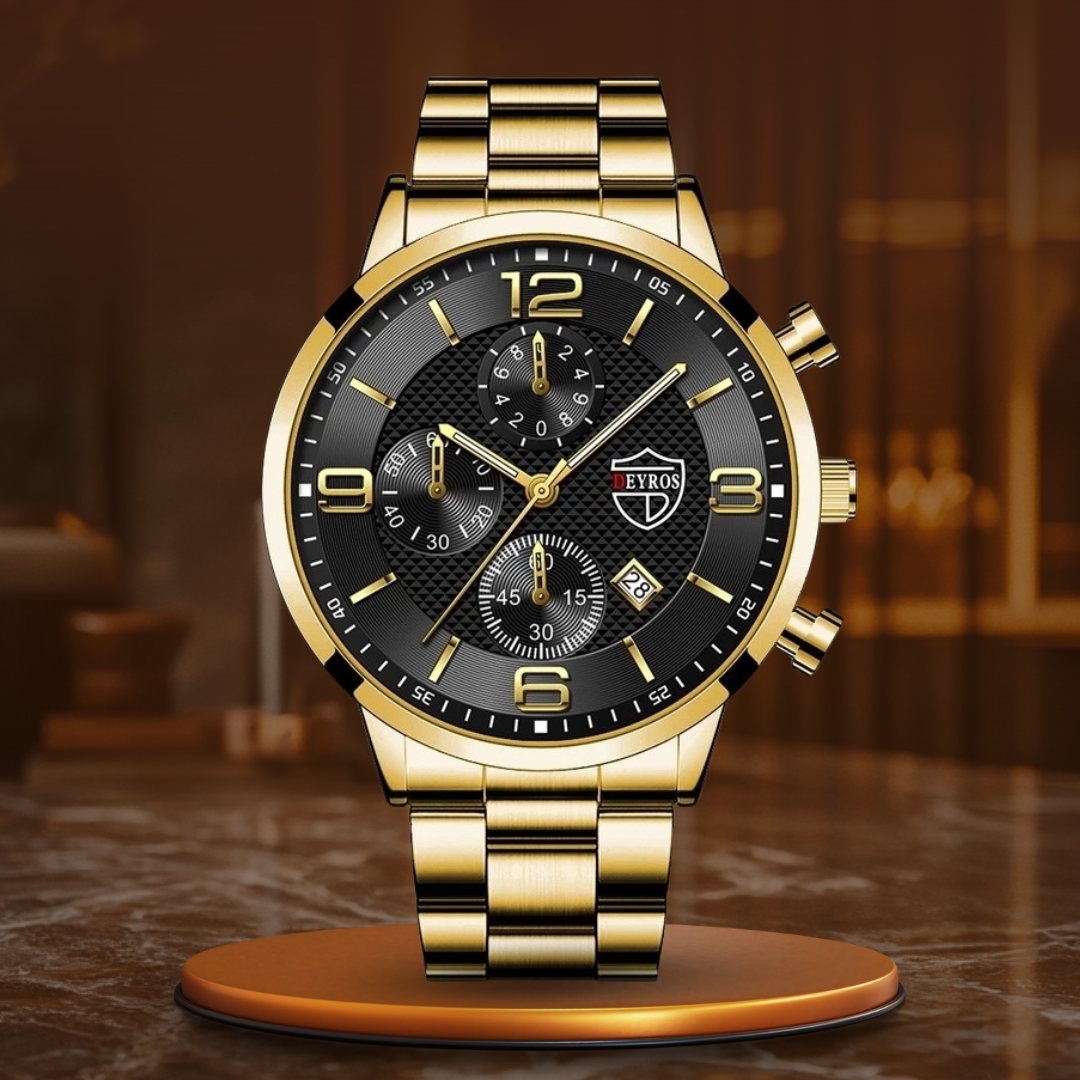 Herren Edelstahl Armbanduhr Elegant