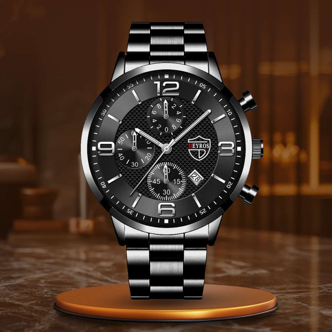 Herren Edelstahl Armbanduhr Elegant