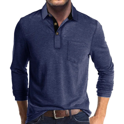 Herren Langarmhemd Slim Fit Klassisch