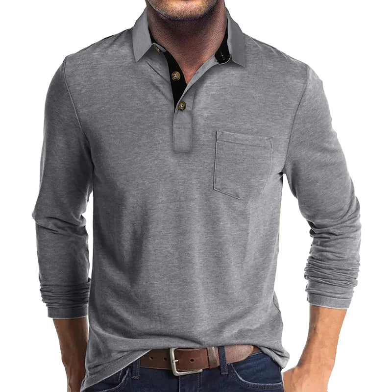 Herren Langarmhemd Slim Fit Klassisch