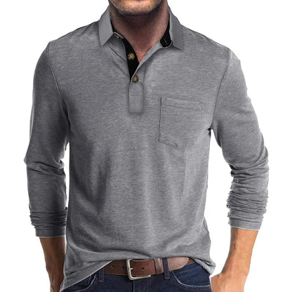 Herren Langarmhemd Slim Fit Klassisch