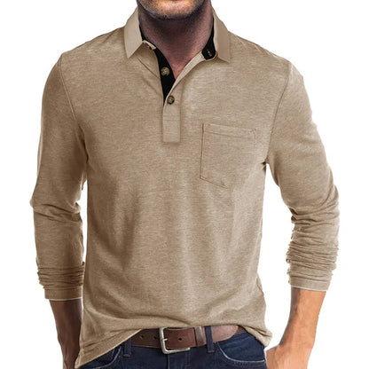 Herren Langarmhemd Slim Fit Klassisch