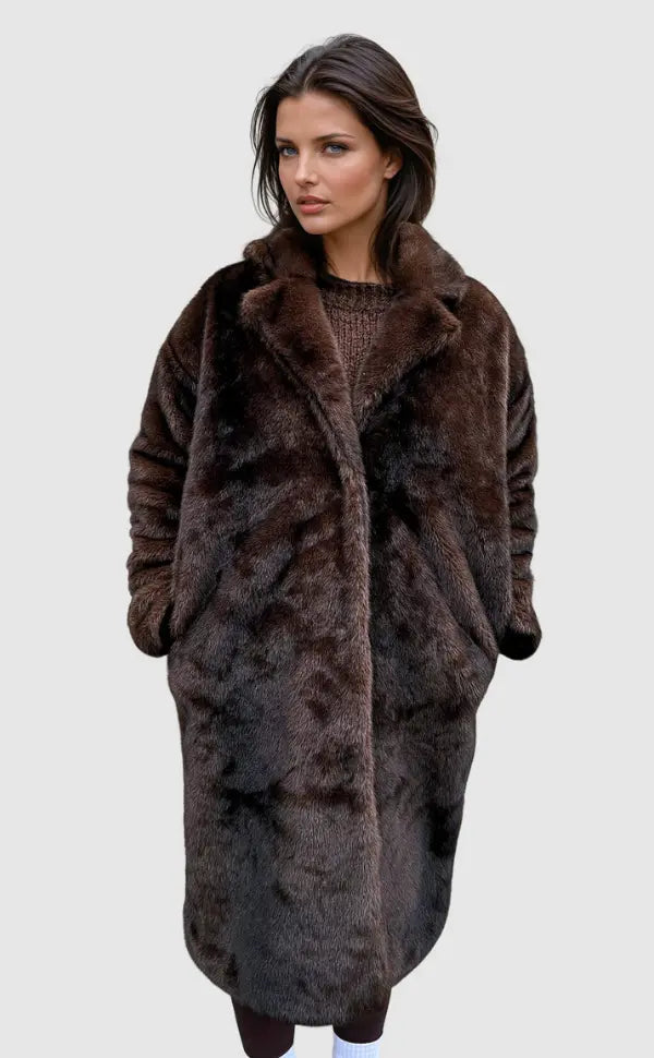 Damen Kunstfelljacke Imitationsfell Mantel - Norvielle
