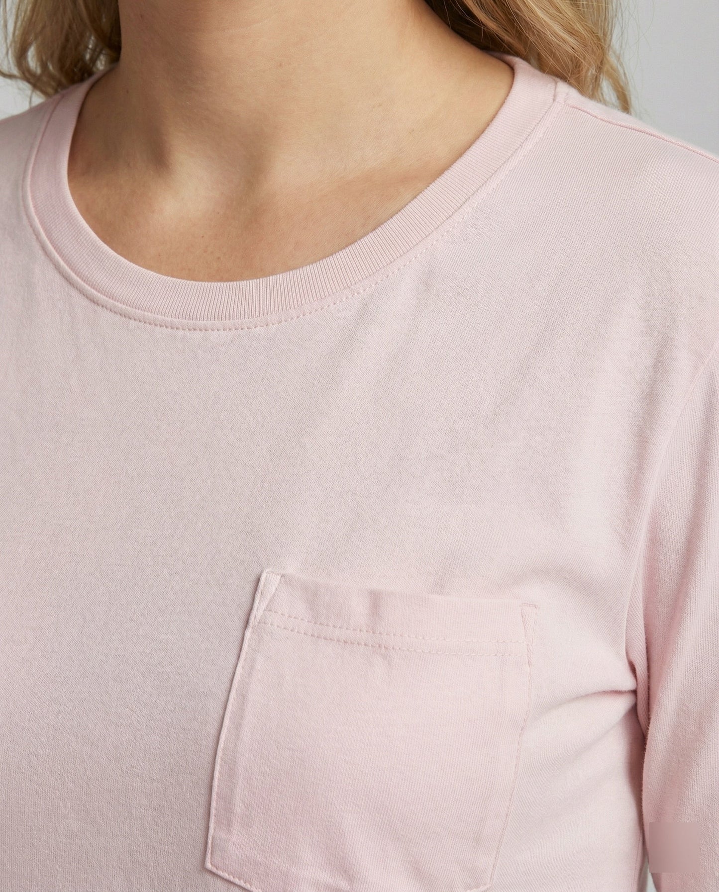 Damen Langarmshirt Rundhals Mit Tasche Herbststyle Baumwolle