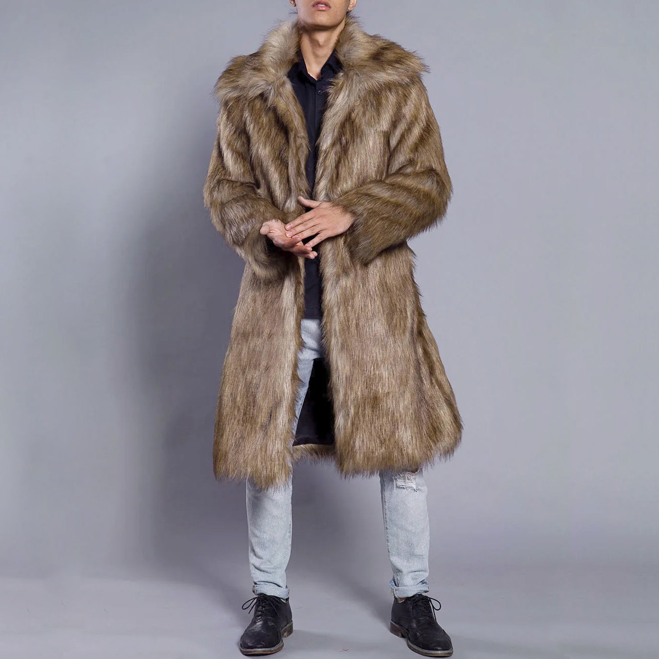 Damen Winter-Pelzmantel Warm