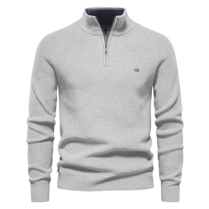 Herren Strickpullover Halbzip Modern Frühjahr