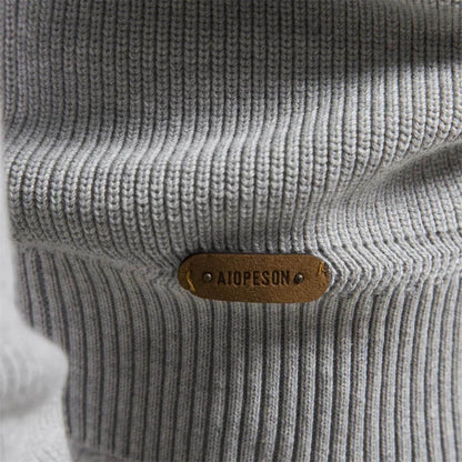 Herren Strickpullover Halbzip Modern Frühjahr