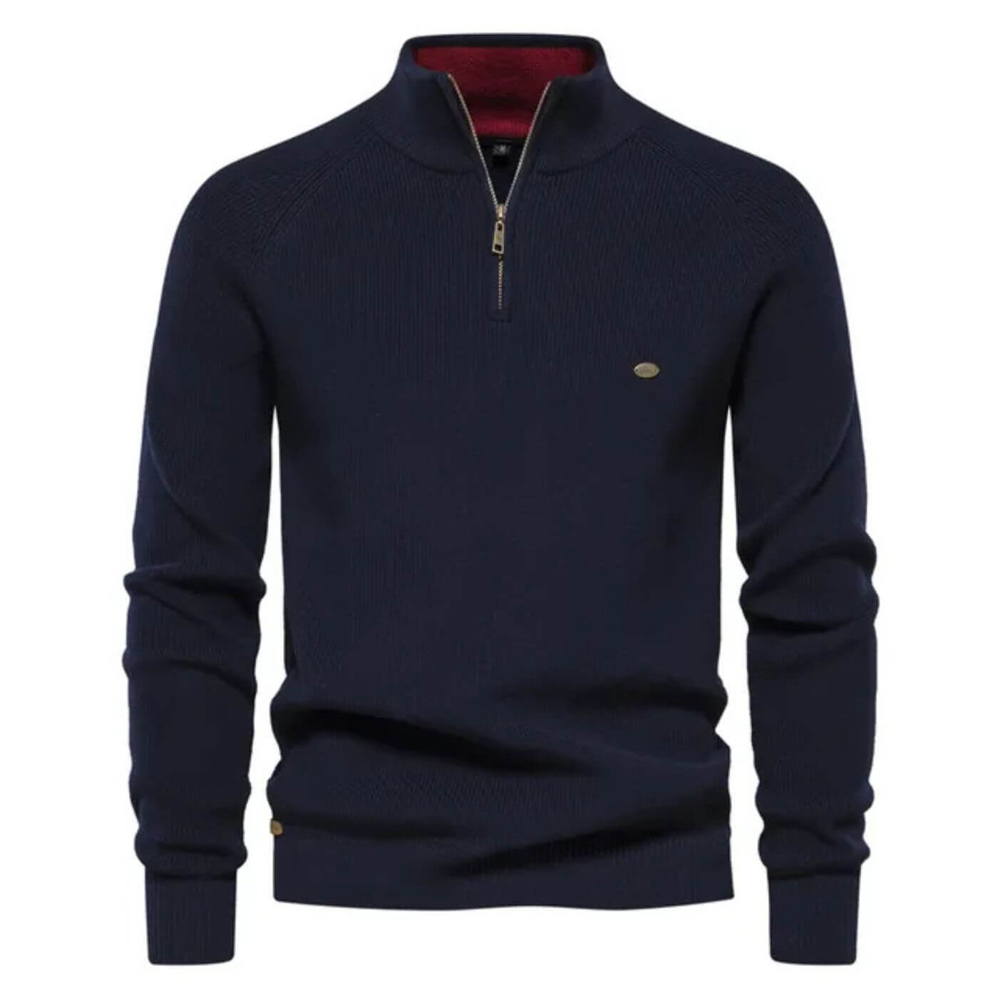 Herren Strickpullover Halbzip Modern Frühjahr