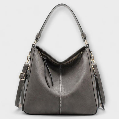 Damen Schultertasche Leder Klassisch Braun