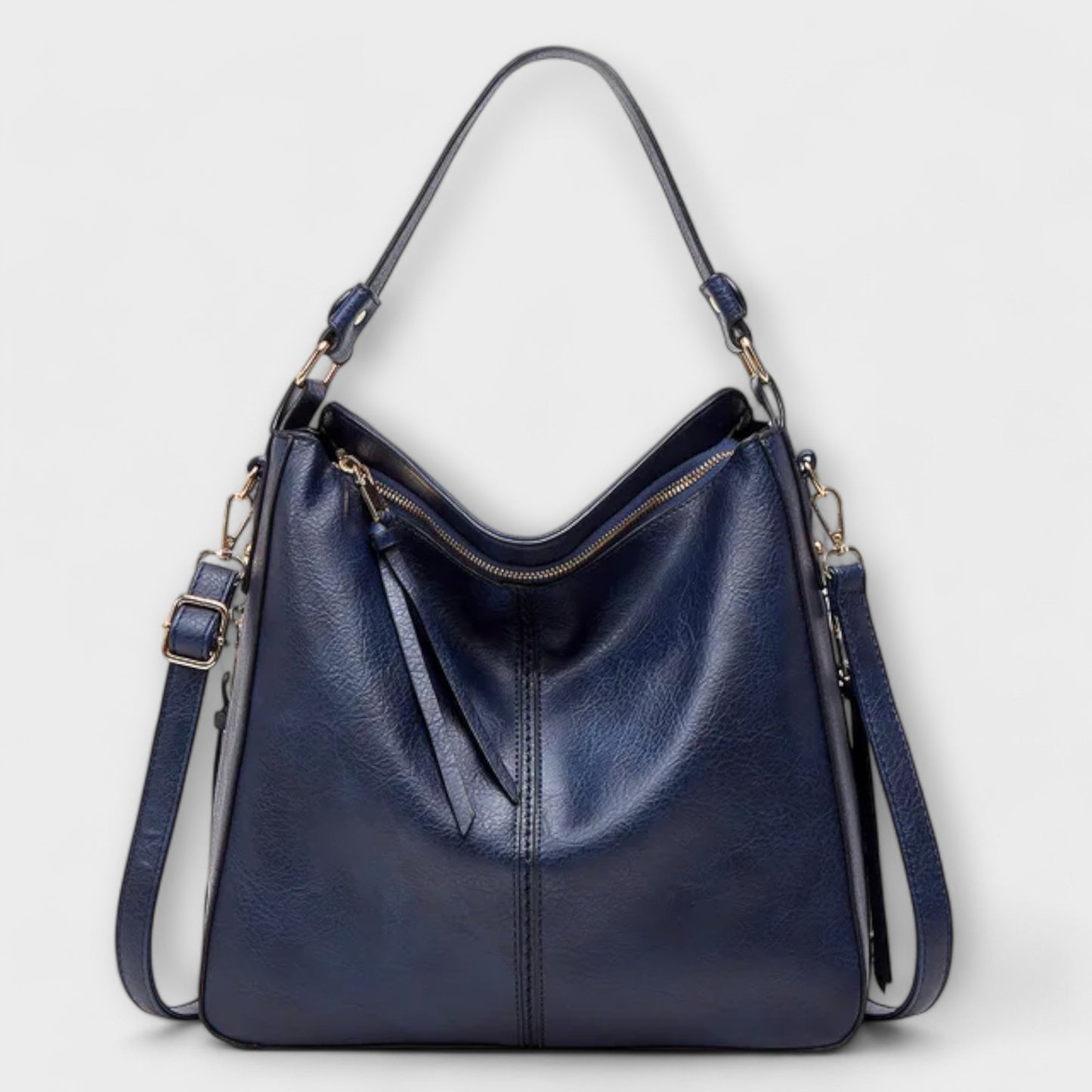 Damen Schultertasche Leder Klassisch Braun