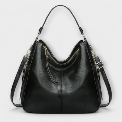 Damen Schultertasche Leder Klassisch Braun