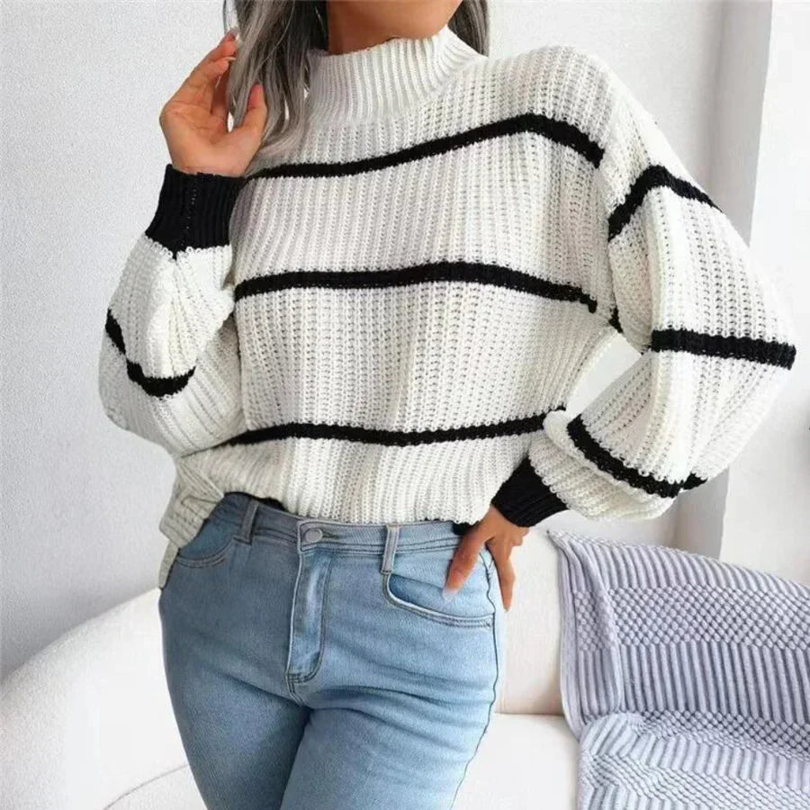 Damen Pullover Baumwolle Elegant Weich