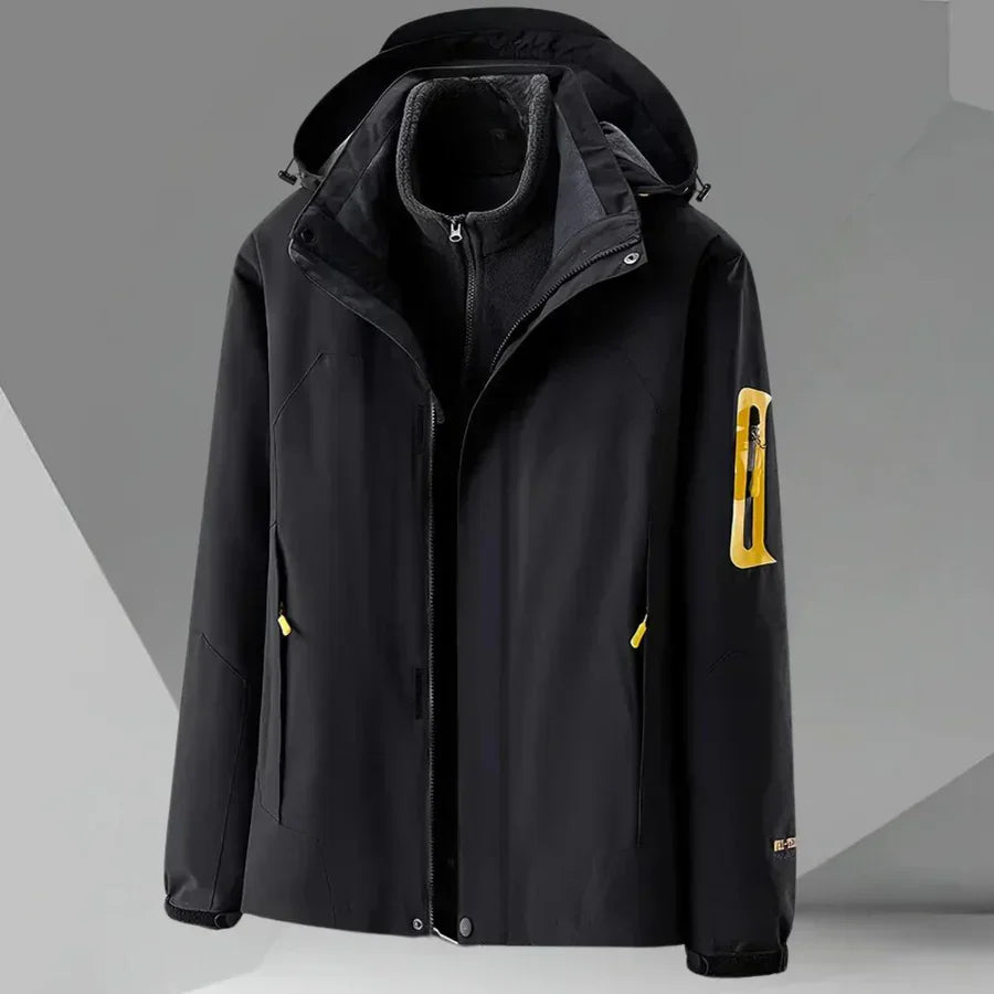 Herren Windbreaker Wasserdicht Kapuze