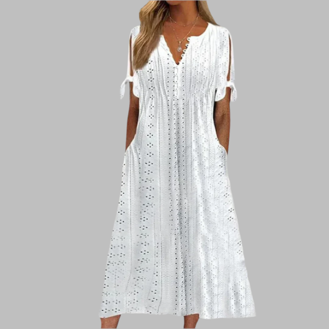 Damen Sommerkleid Boho-Stil Midi-Länge Elegantes Design - Norvielle