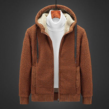 Herren Fleece-Kapuzenpullover Gefüttert Warm