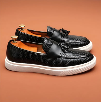 Herren Leder Loafer Elegante Slipper
