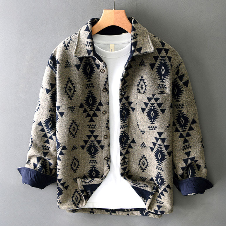 Herren Westernhemd Baumwolle Blau - Norvielle