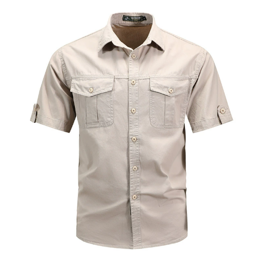 Herren Funktionstaschenhemd Utility Freizeithemd - Norvielle