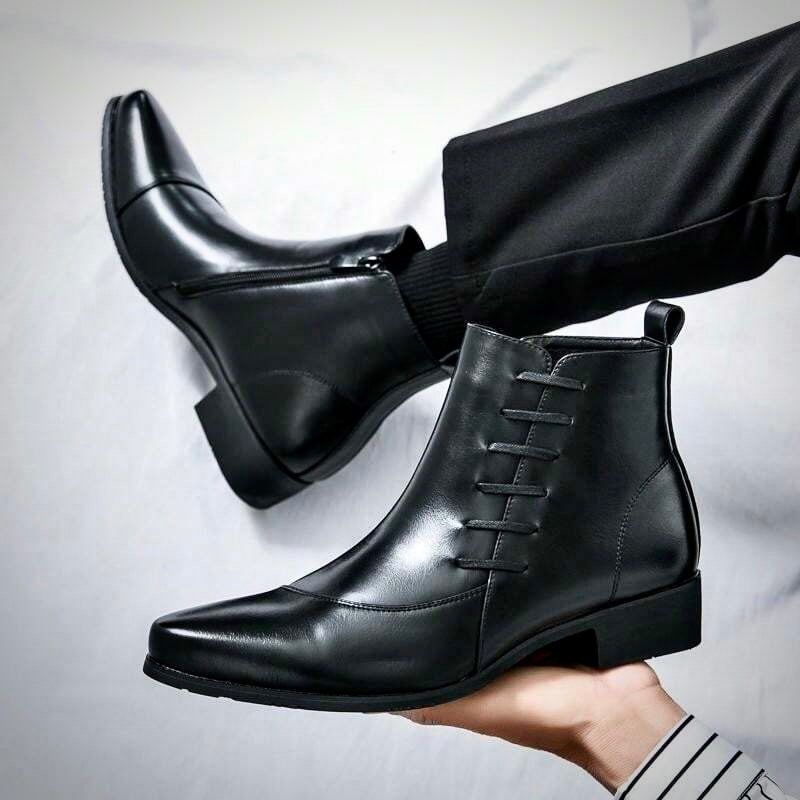 Herren Lederstiefel Elegantes Leder
