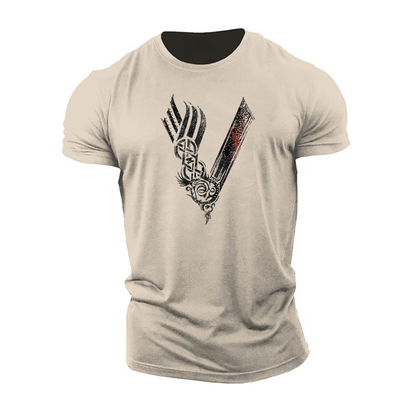Herren T-Shirt Baumwolle Leicht Bequem Weiss