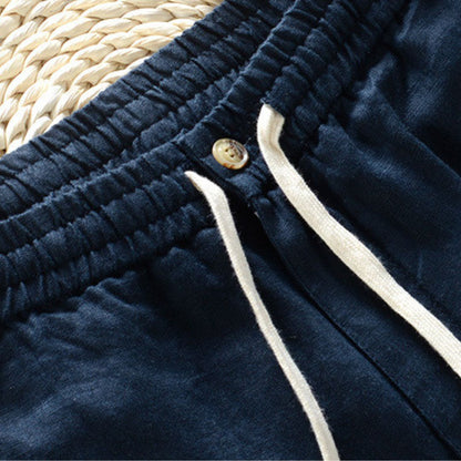 Herrenhose Elastisch Leinen