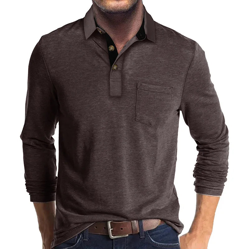 Herren Langarmhemd Slim Fit Klassisch