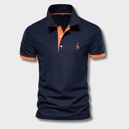 Herren Polo Shirt Zweifarbig Sportlich