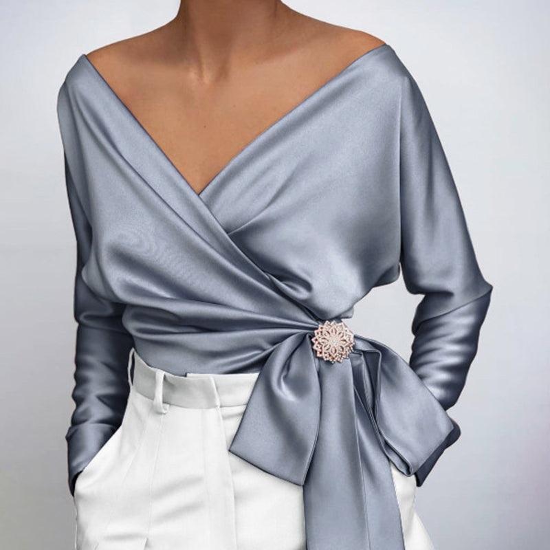 Damen Seidenbluse Elegante Bluse
