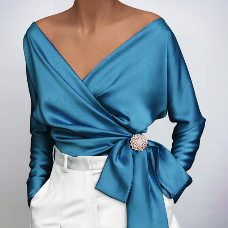 Damen Seidenbluse Elegante Bluse