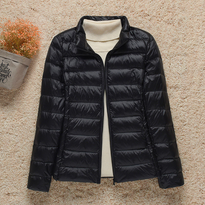 Leichte Steppjacke Damen schwarz casual
