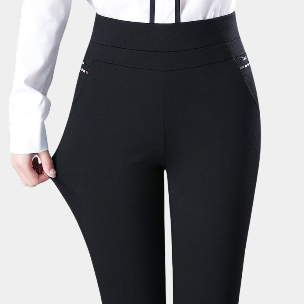 Elegante Damenhoose Hohe Taille Stretch Slim Fit - Norvielle