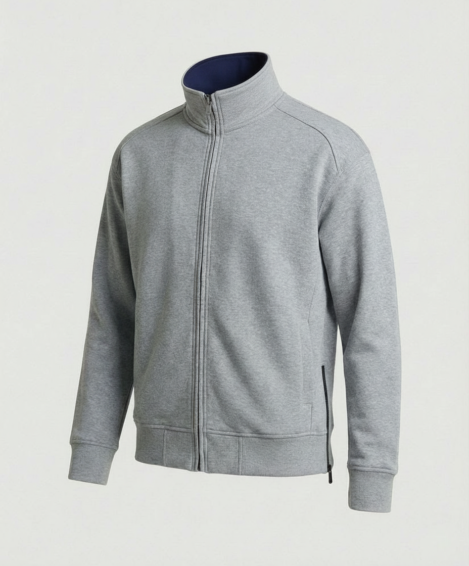 Unisex Baumwoll-Cardigan Doppel-Reißverschluss Warm