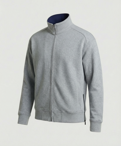 Unisex Baumwoll-Cardigan Doppel-Reißverschluss Warm