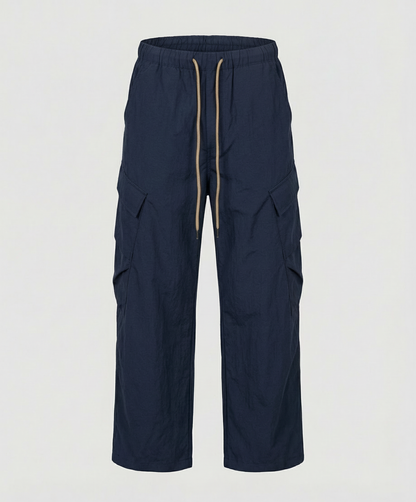 Damen Freizeithose Utility-Style Weites Bein Große Taschen